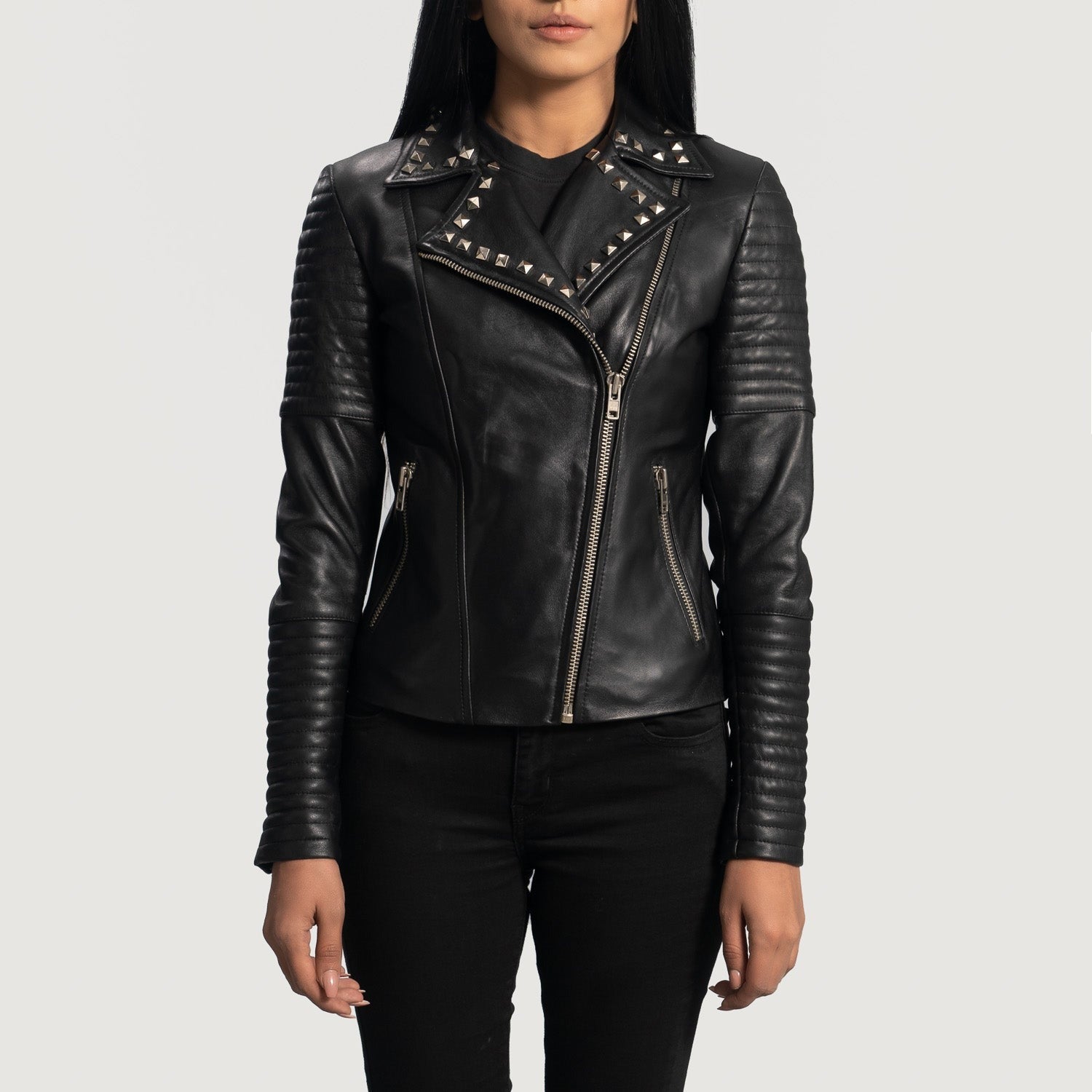 Black Biker Leather Jacket