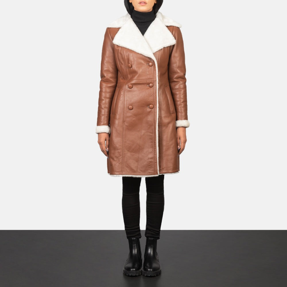 Brown Shearling Leather Jacket