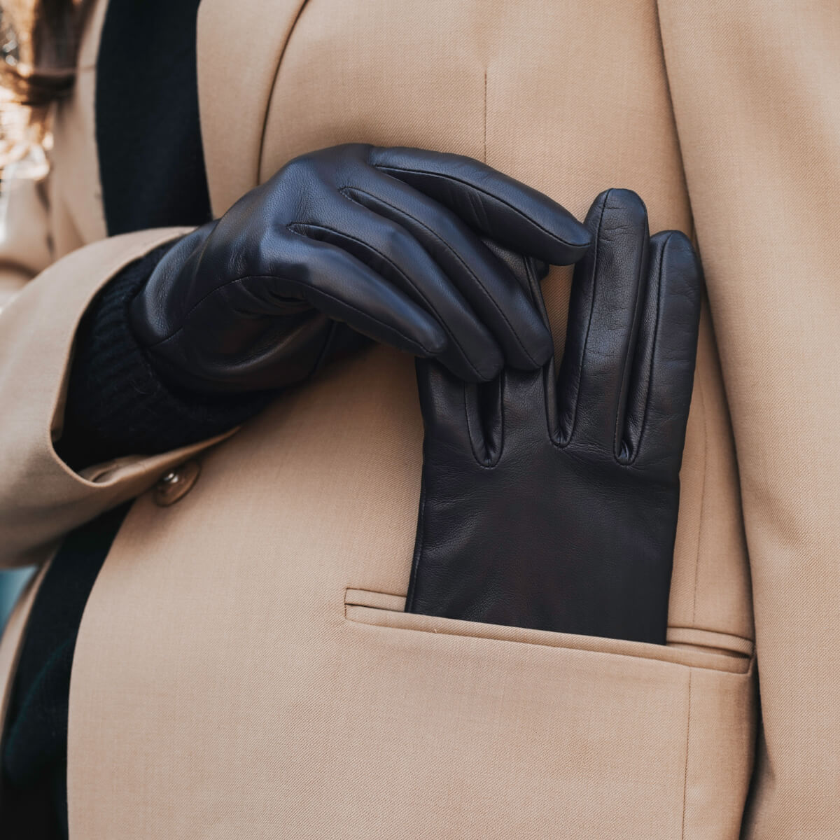 Women Black- 01 Winter Leather Gloves