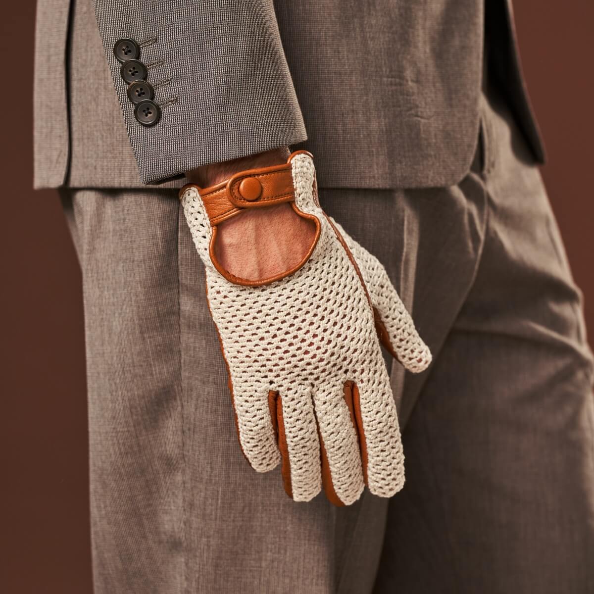 Men Bronze 02 Driving Gloves