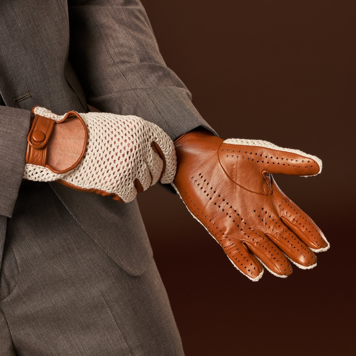 Men Bronze 02 Driving Gloves