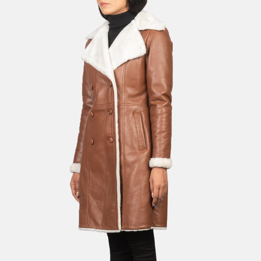 Brown Shearling Leather Jacket