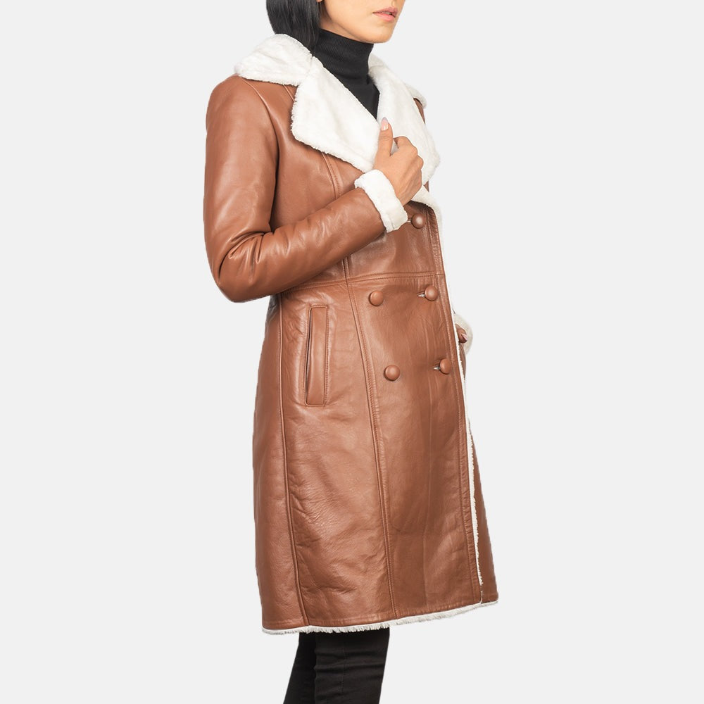 Brown Shearling Leather Jacket