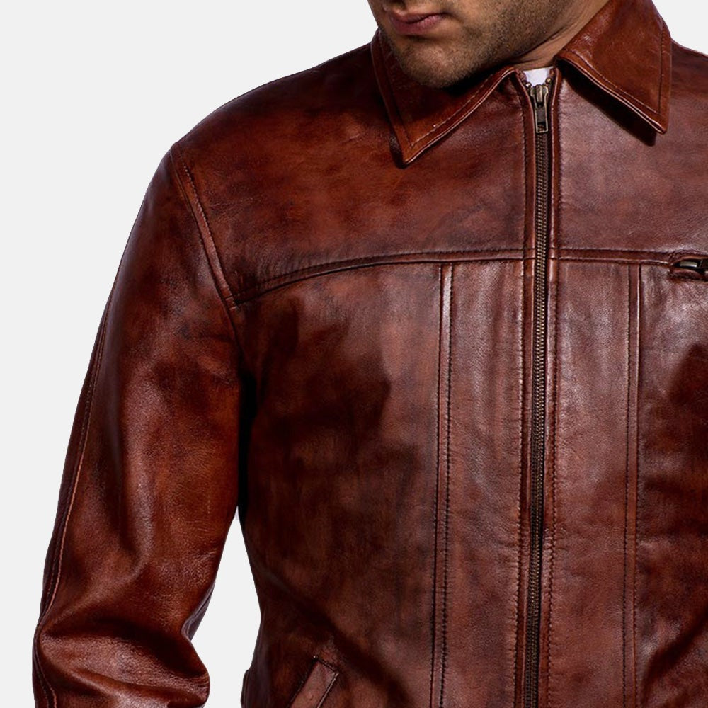 Maroon Leather Jacket