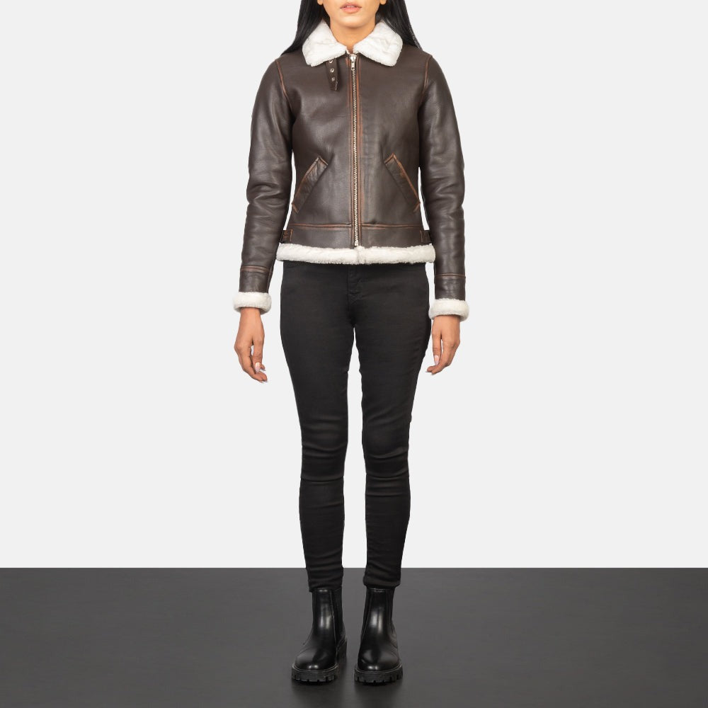 Brown 01  Shearling Leather Jacket