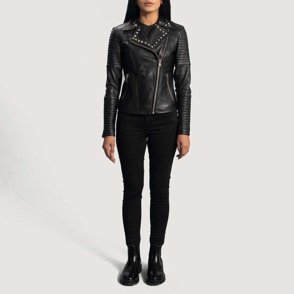 Black  Biker Leather Jacket