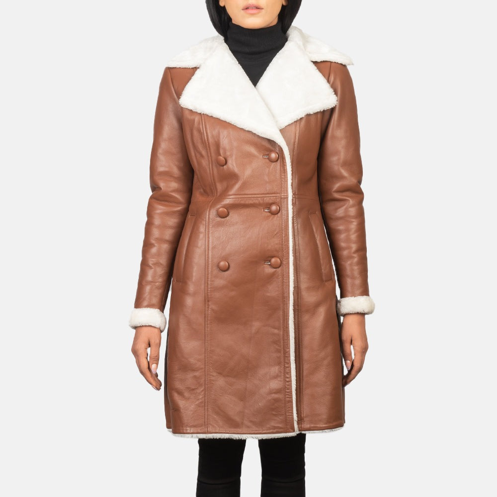 Brown Shearling Leather Jacket