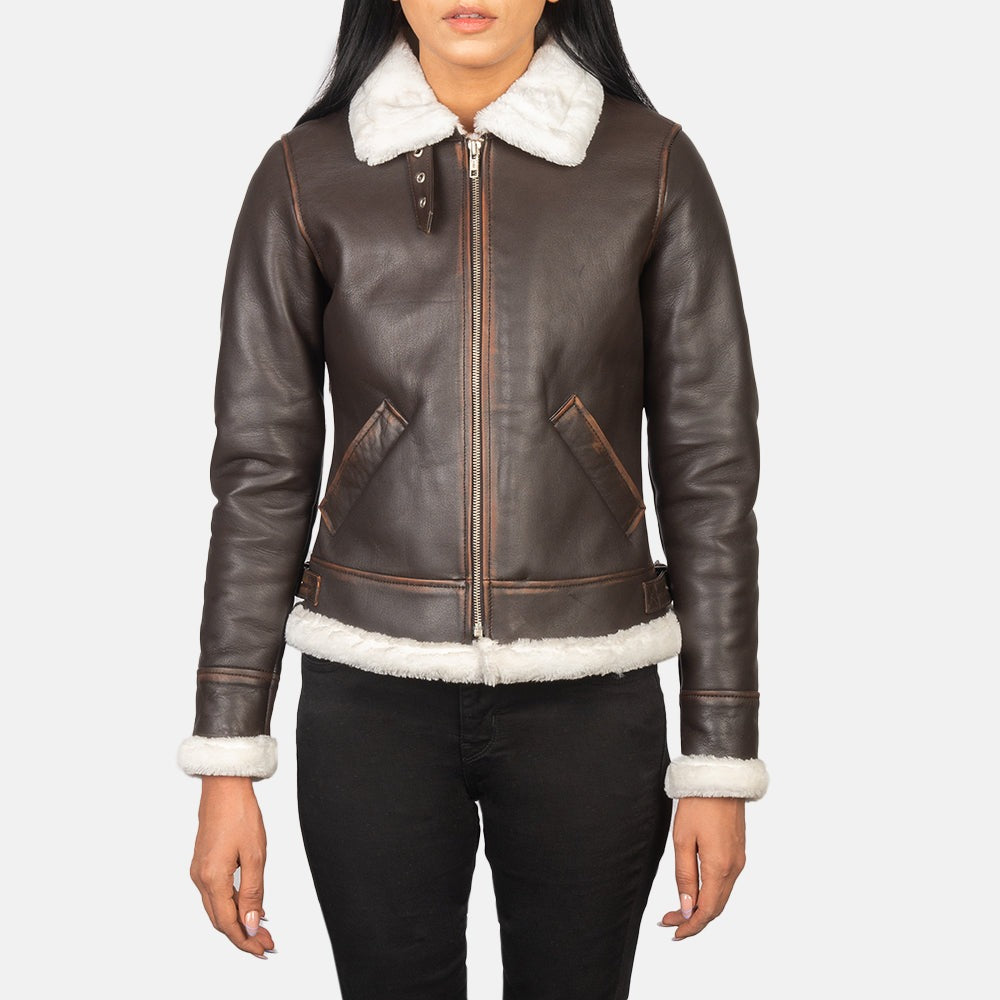 Brown 01  Shearling Leather Jacket
