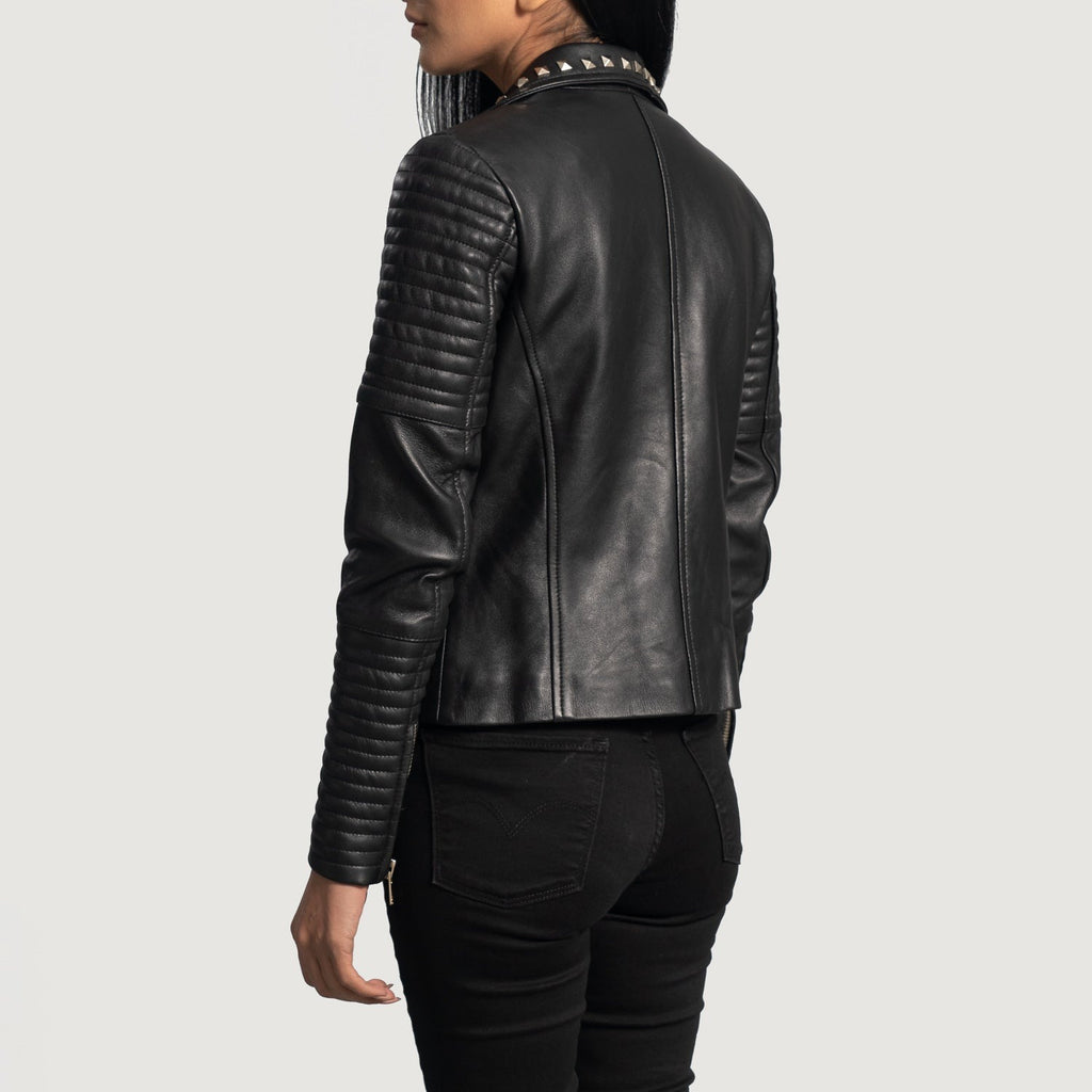 Black  Biker Leather Jacket