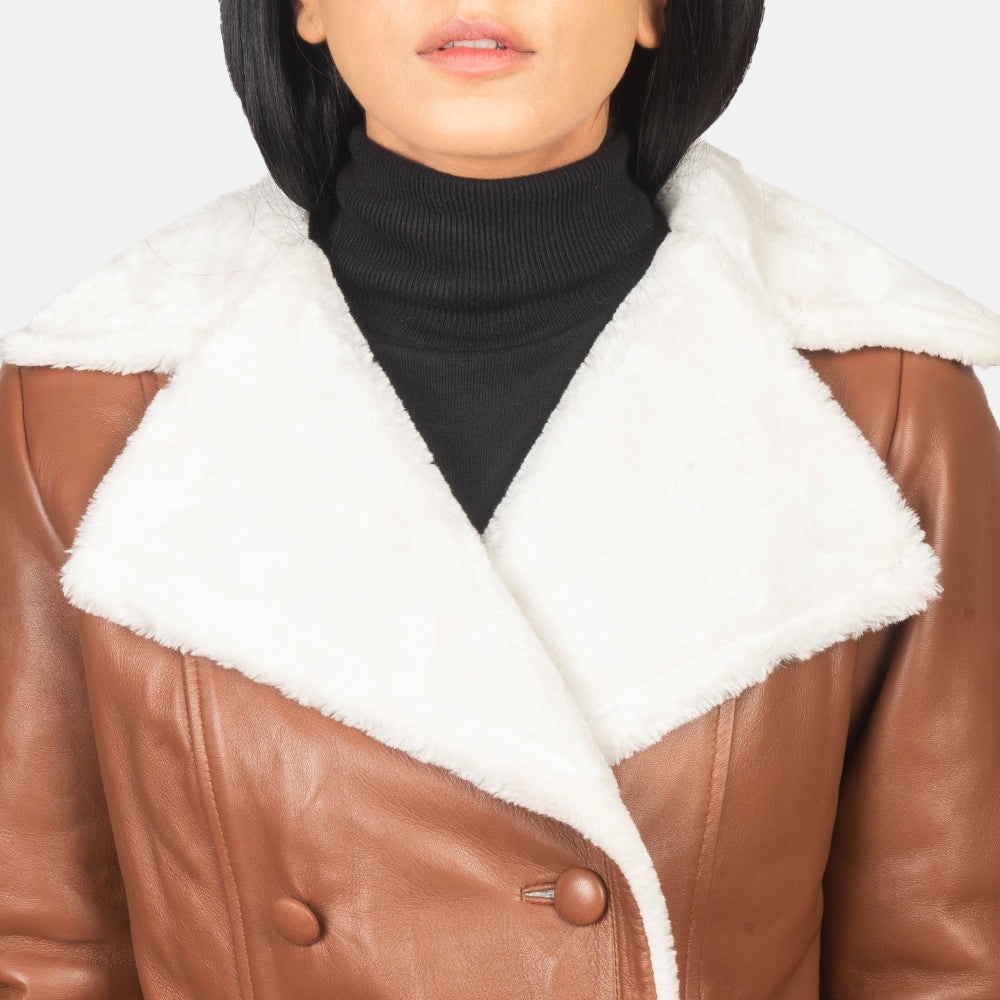 Brown Shearling Leather Jacket