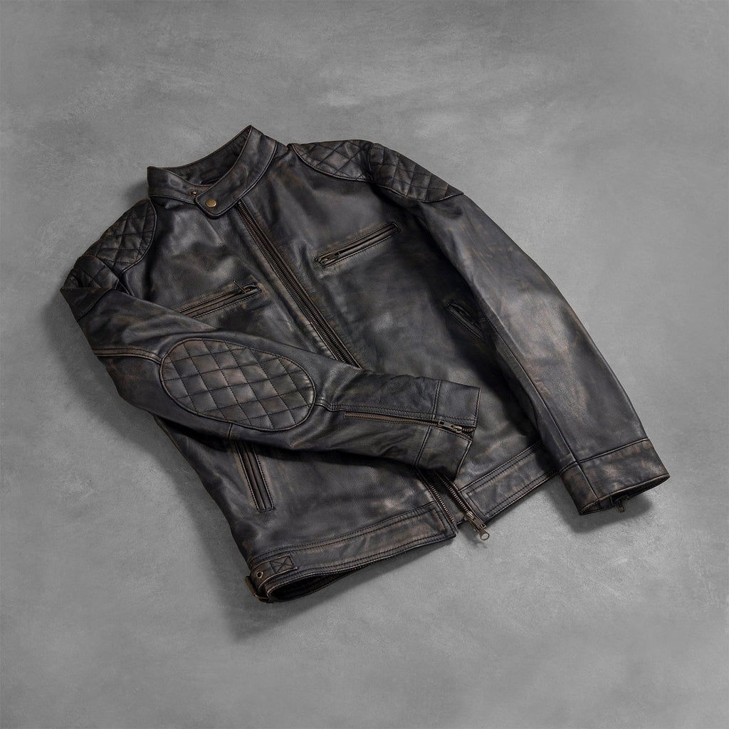 Distressed Brown Leather Jacket