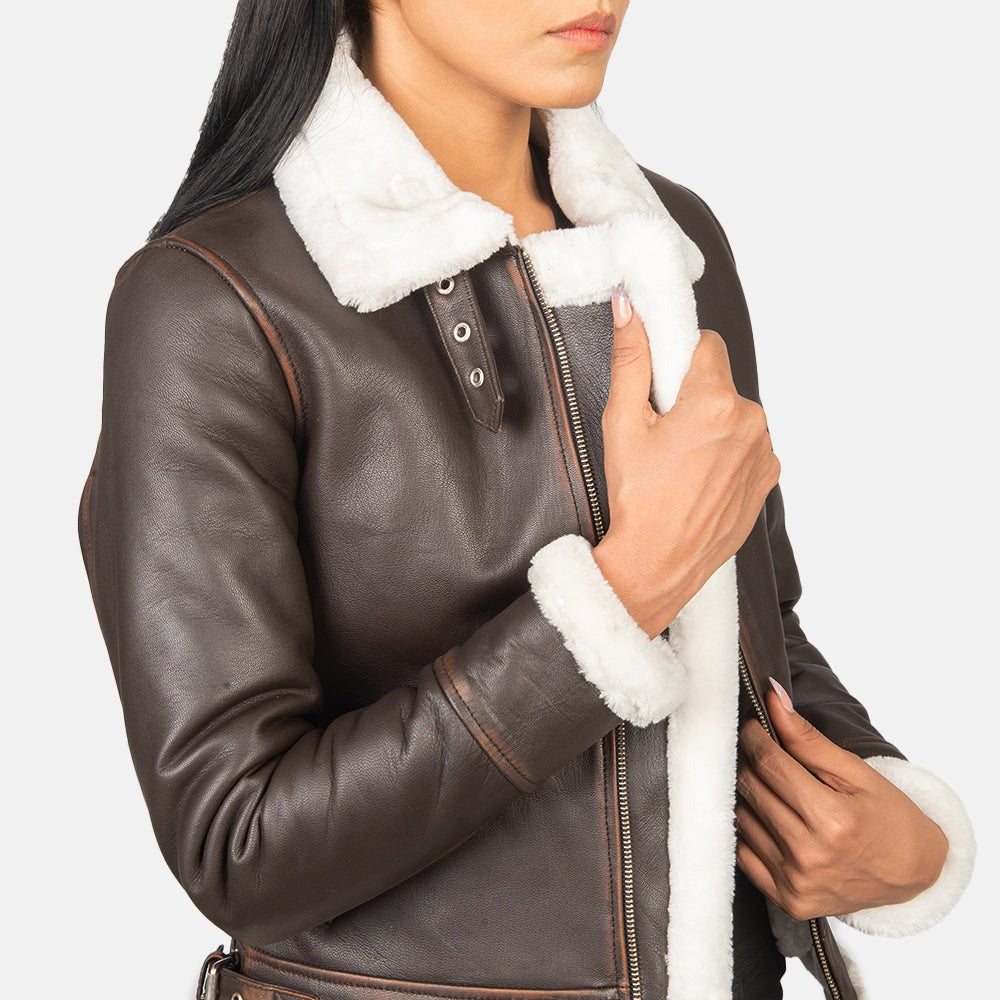 Brown 01  Shearling Leather Jacket