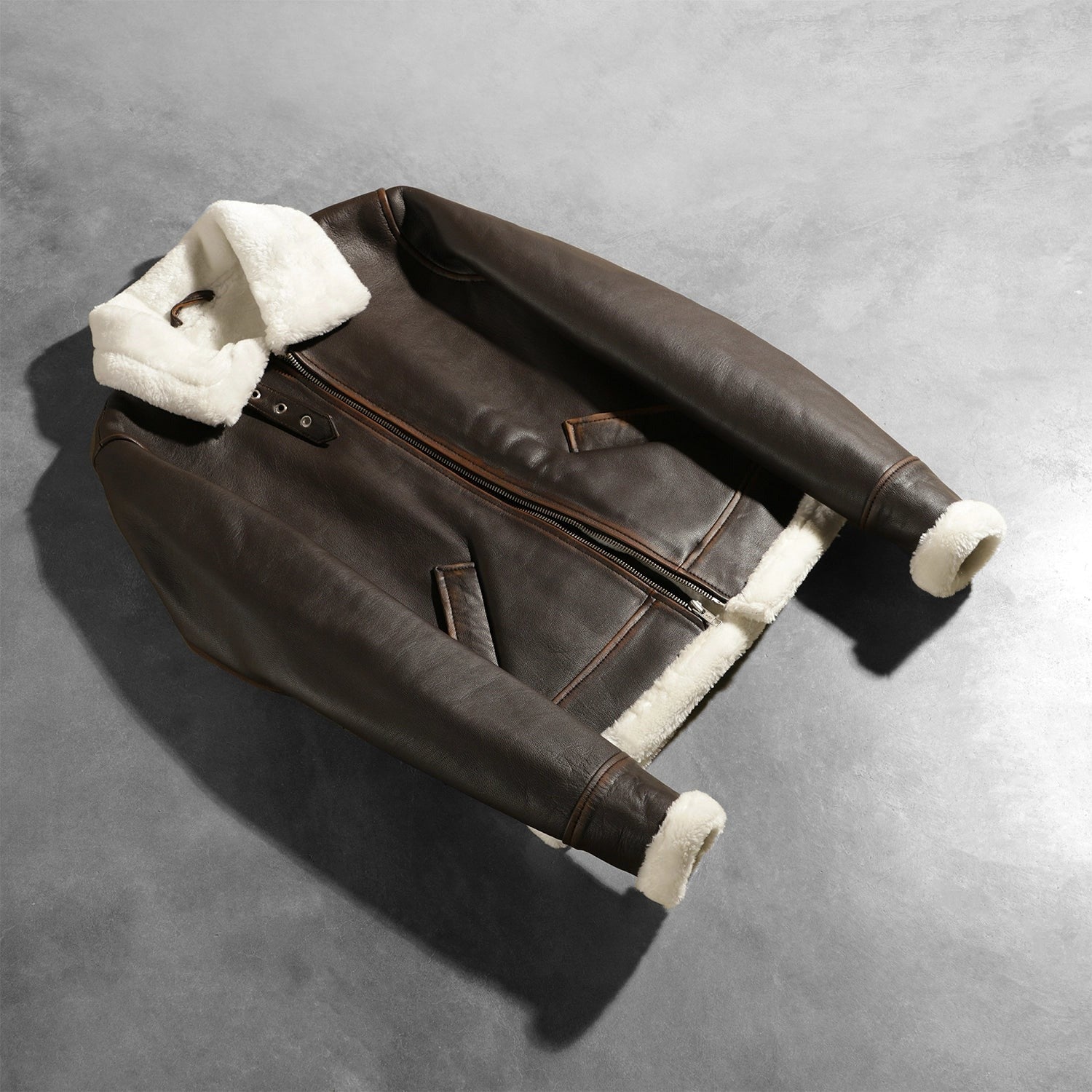 Brown 01  Shearling Leather Jacket