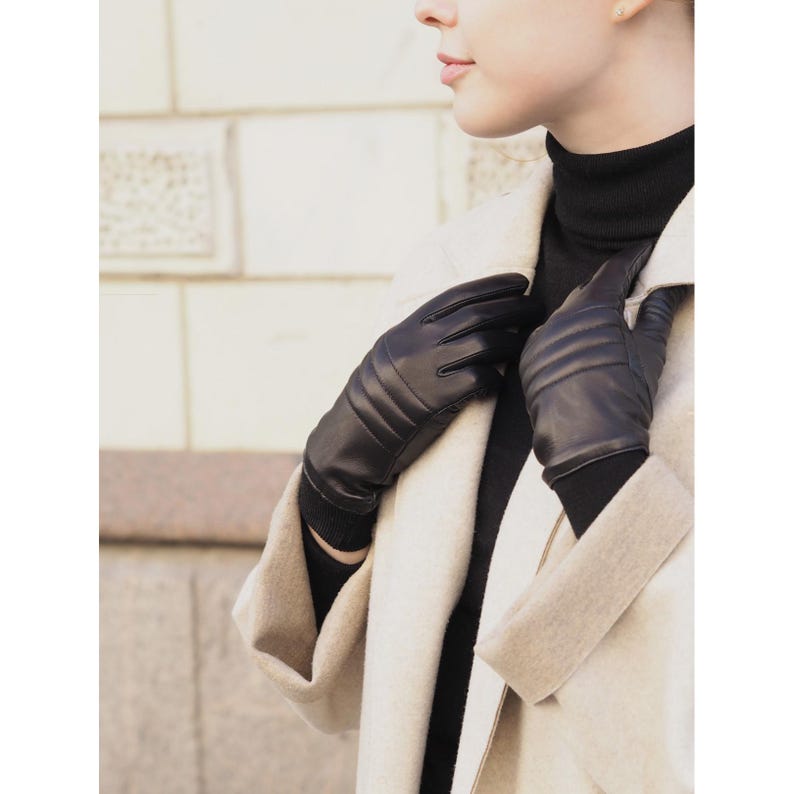 Women Winter Leather Gloves