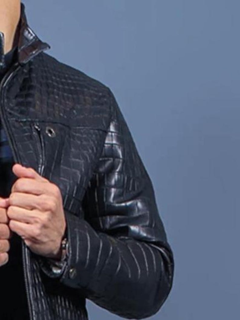 Crocodile Leather Jacket