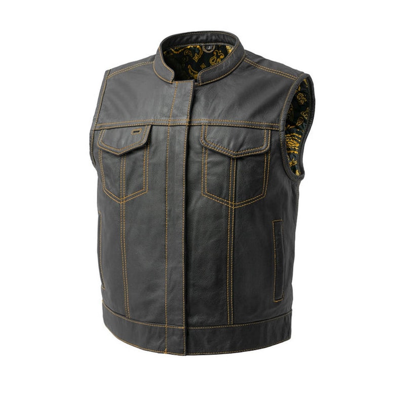 Men Biker  Leather Vest