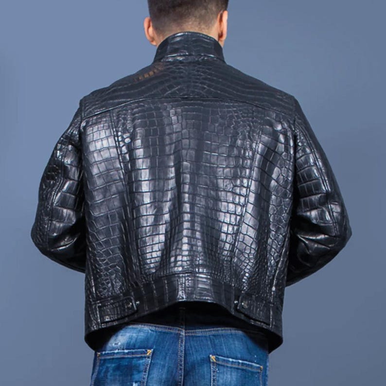 Crocodile Leather Jacket