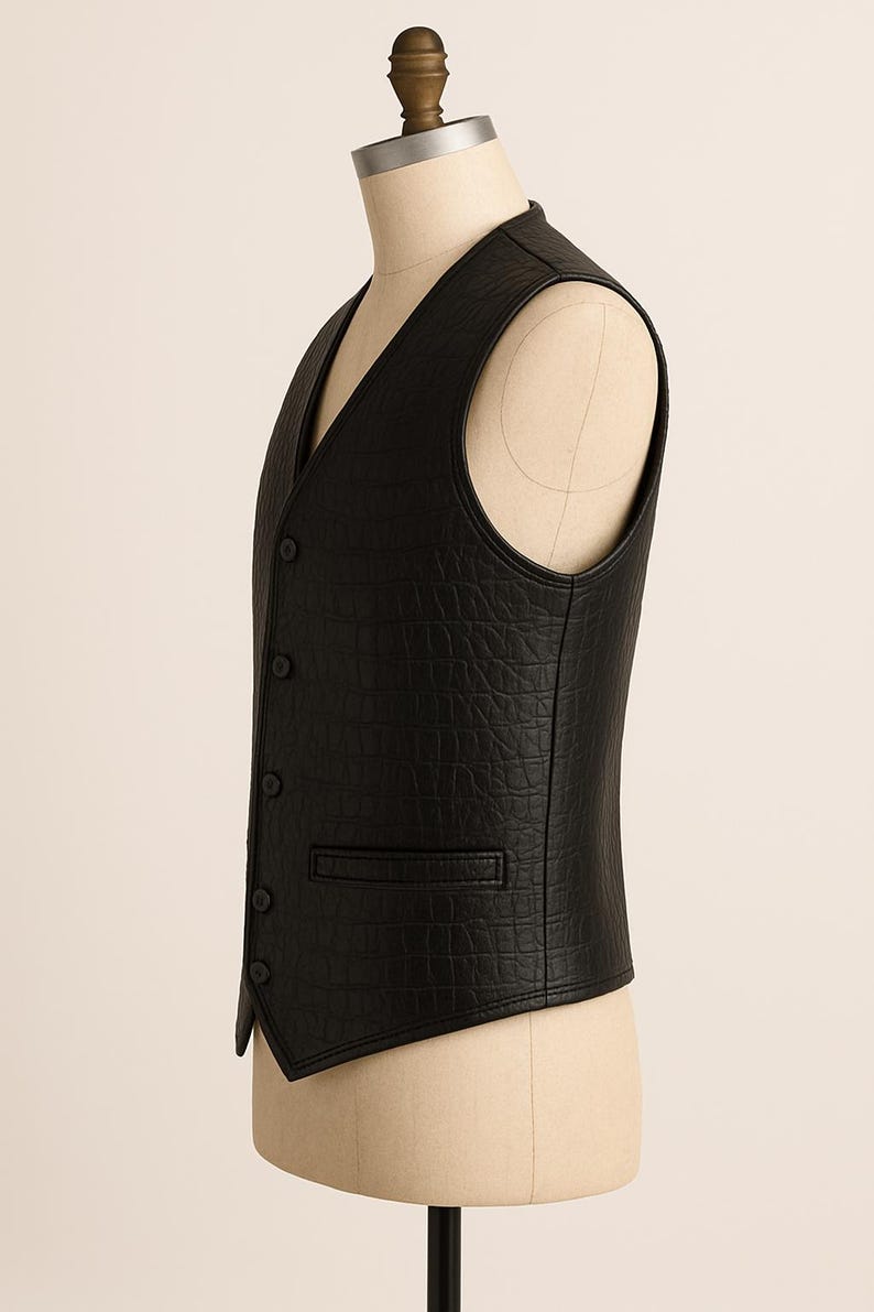 Black Leather Vest